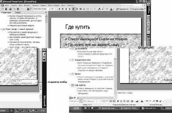 Работа в Microsoft PowerPoint XP